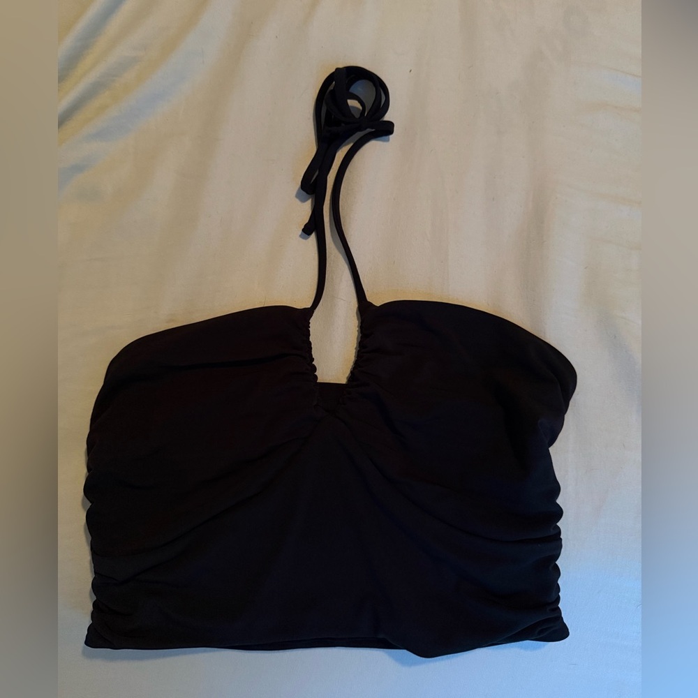 Abercrombie & Fitch Black Halter Crop Top